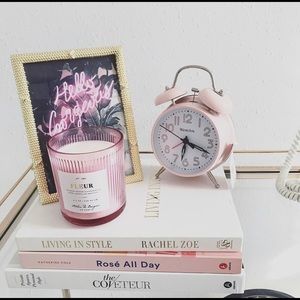 Pink Twin Bell Metal Alarm Clock